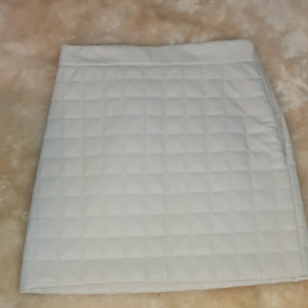 Quilted Faux Leather Mini Skirt